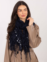 Granatowa damska chusta z ćwiekami