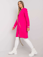 Fuksjowa długa bluza na suwak Ermelinde