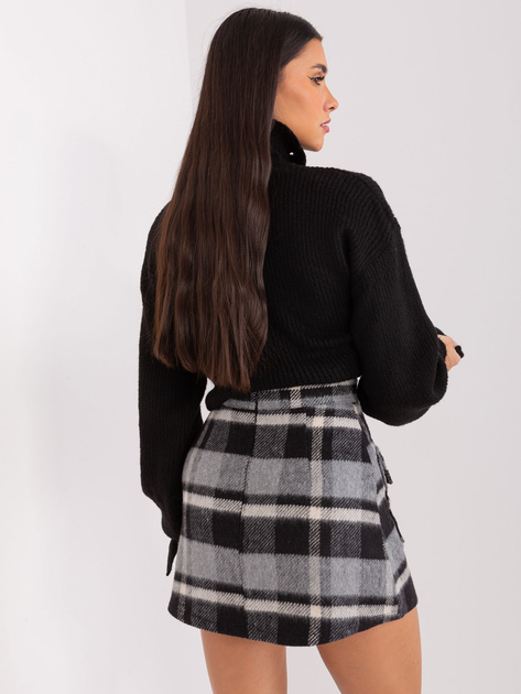 Hurt Ciemnoszara trapezowa spódnica z kieszeniami