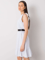 Light Blue Striped Clarabelle Dress