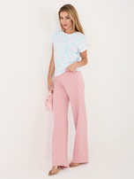 Miętowa casualowa bluzka z bawełny