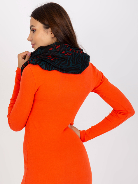 Czarno-morska chusta komin z wiskozy