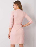 Brudnoróżowa sukienka z wiązaniem Edelie