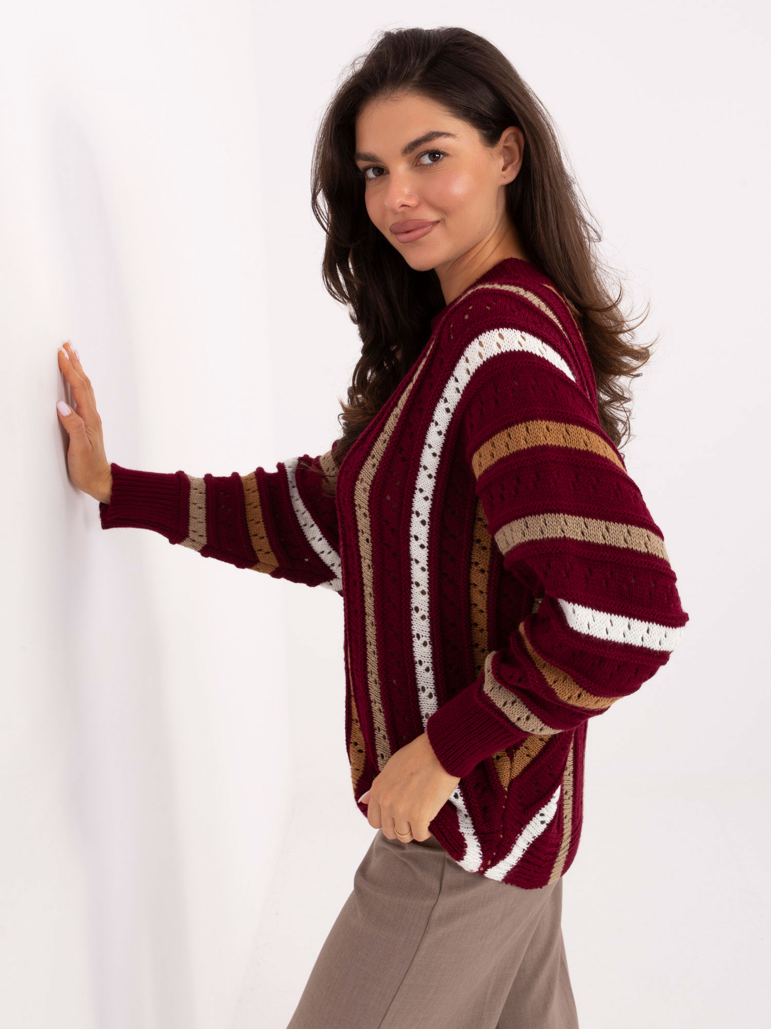 Sweter bordowy