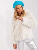 Hurtownia Turkusowy beret zimowy damski