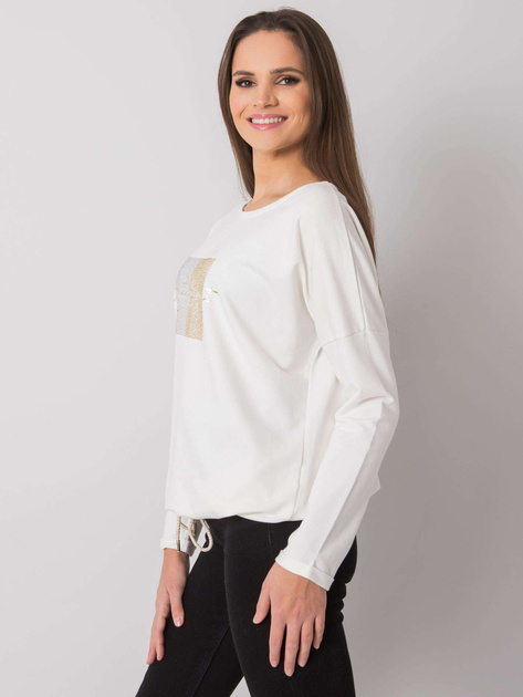 Ecru bluzka z dżetami Adele RUE PARIS