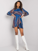 Ciemnoniebieska sukienka damska z printami Brooks