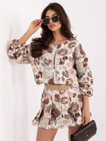 Brązowa balonowa kurtka od kompletu