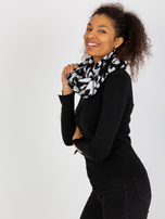 Hurtownia Biało-czarny damski komin we wzory    