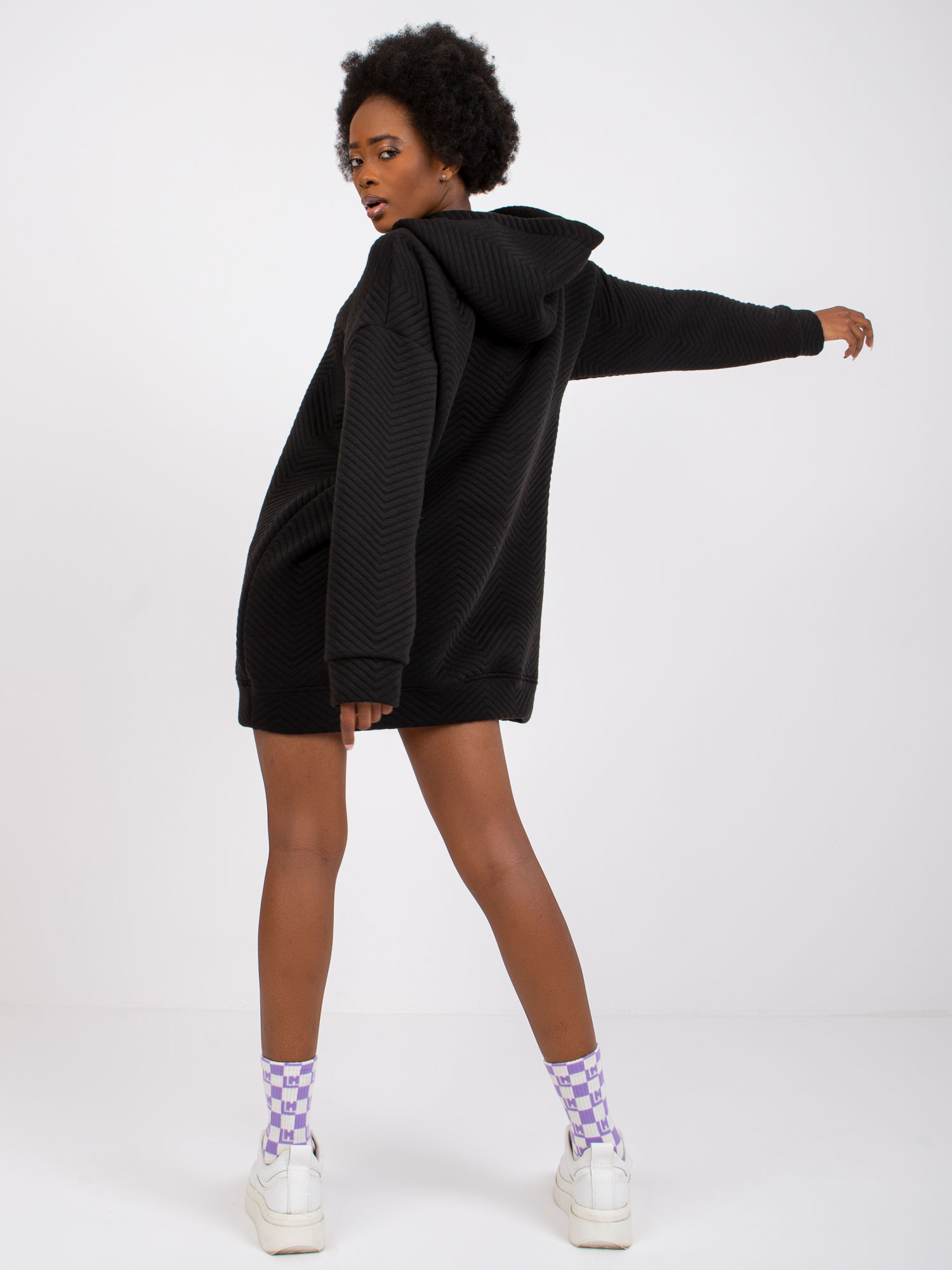 Black kangaroo sweatshirt Atlanta RUE PARIS