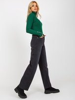 Hurt Grafitowe szerokie spodnie jeansowe FRESH MADE