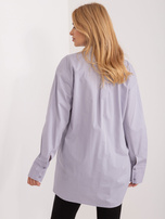 Hurt Szara rozpinana koszula z domieszką bawełny