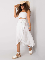 Biała spódnica z wiązaniem Jettie OCH BELLA