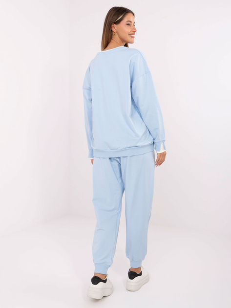 Jasnoniebieski bawełniany komplet ze spodniami