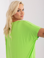 Hurt Jasnozielona bluzka plus size z okrągłym dekoltem