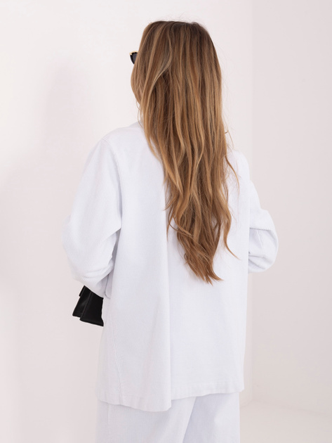 Biała sztruksowa marynarka od kompletu RUE PARIS