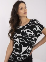 Czarna letnia bluzka z nadrukiem SUBLEVEL 