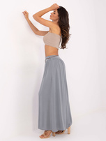 Szare letnie spodnie z cienkim paskiem Surie OCH BELLA