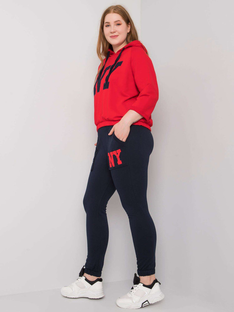 Czerwono-granatowy komplet casualowy Lillynn