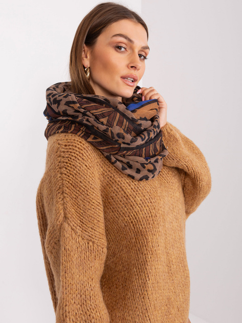 Hurt Camelowy damski komin z wiskozy