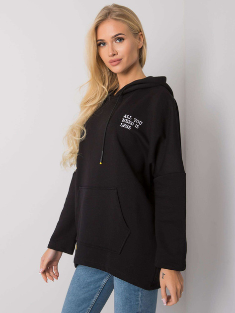 Czarna bluza z kapturem Laylla