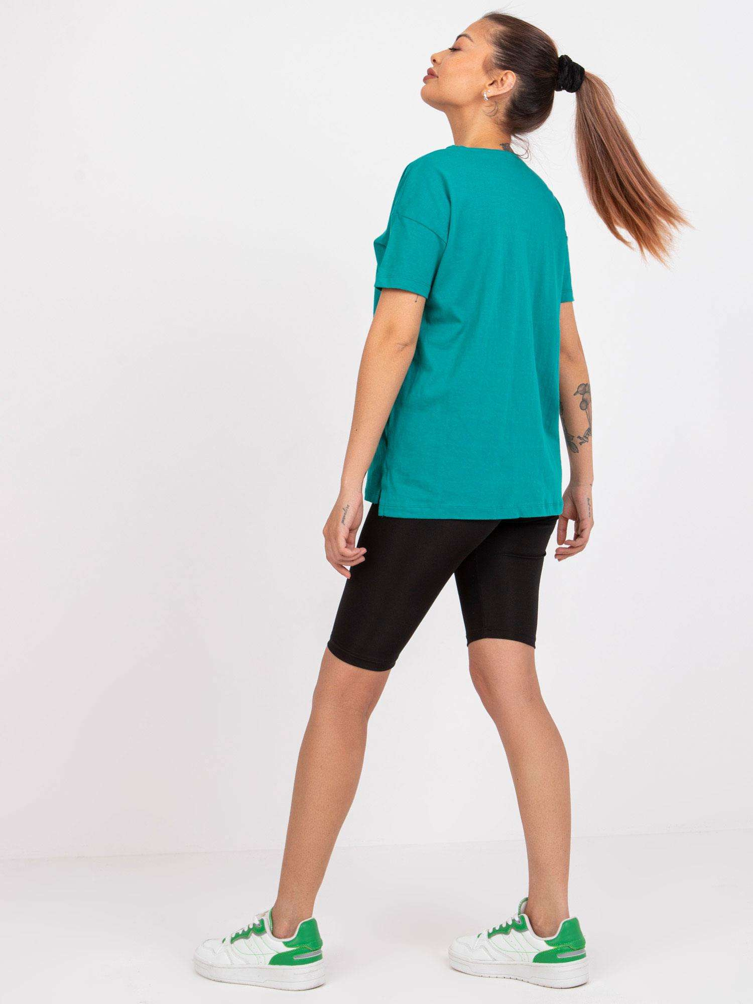 Zielony t-shirt bawełniany basic Honorine MAYFLIES