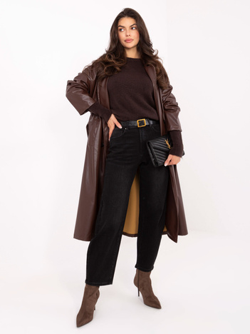 Czarne jeansowe spodnie typu baloon