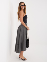 Czarna midi spódnica na lato 