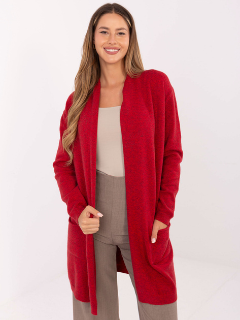 Czerwony kardigan z domieszką modalu