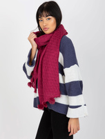 Hurtownia Fuksjowy damski szal w ażurowy wzór 