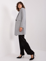 Hurtownia Szary klasyczny płaszcz damski OCH BELLA