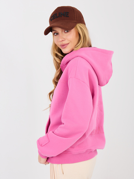 Ciemnoróżowa rozpinana bluza z haftem NATURAL SIDE