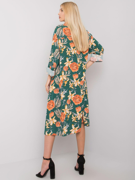 Zielona wzorzysta sukienka Christelle
