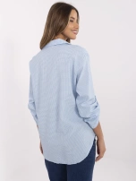 Niebiesko-biała bawełniana koszula w kratkę