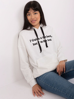 Hurtownia Ecru dresowa bluza kangurka z kapturem