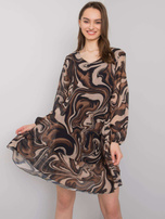 Czarna sukienka z falbaną Burano