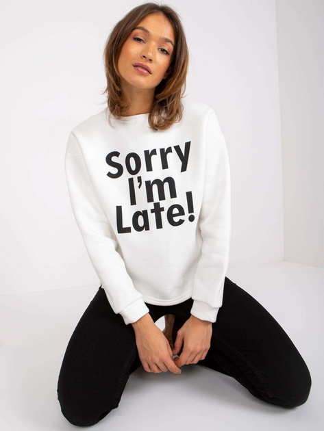 Ecru dresowa bluza z napisami Francisco