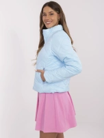 Hurt Jasnoniebieska pikowana kurtka z suwakiem