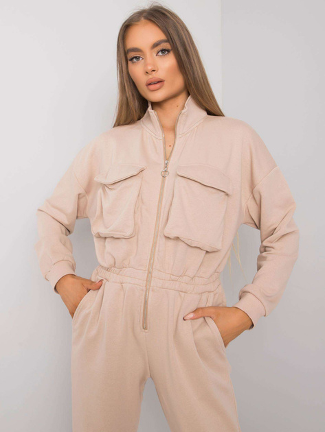 Beżowy dresowy kombinezon Raena