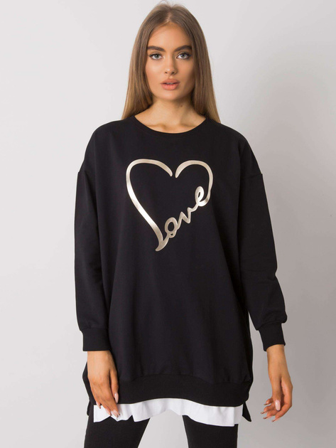 Czarna tunika z nadrukiem Alis RUE PARIS