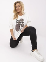 Ercu damska bluzka plus size z nadrukiem