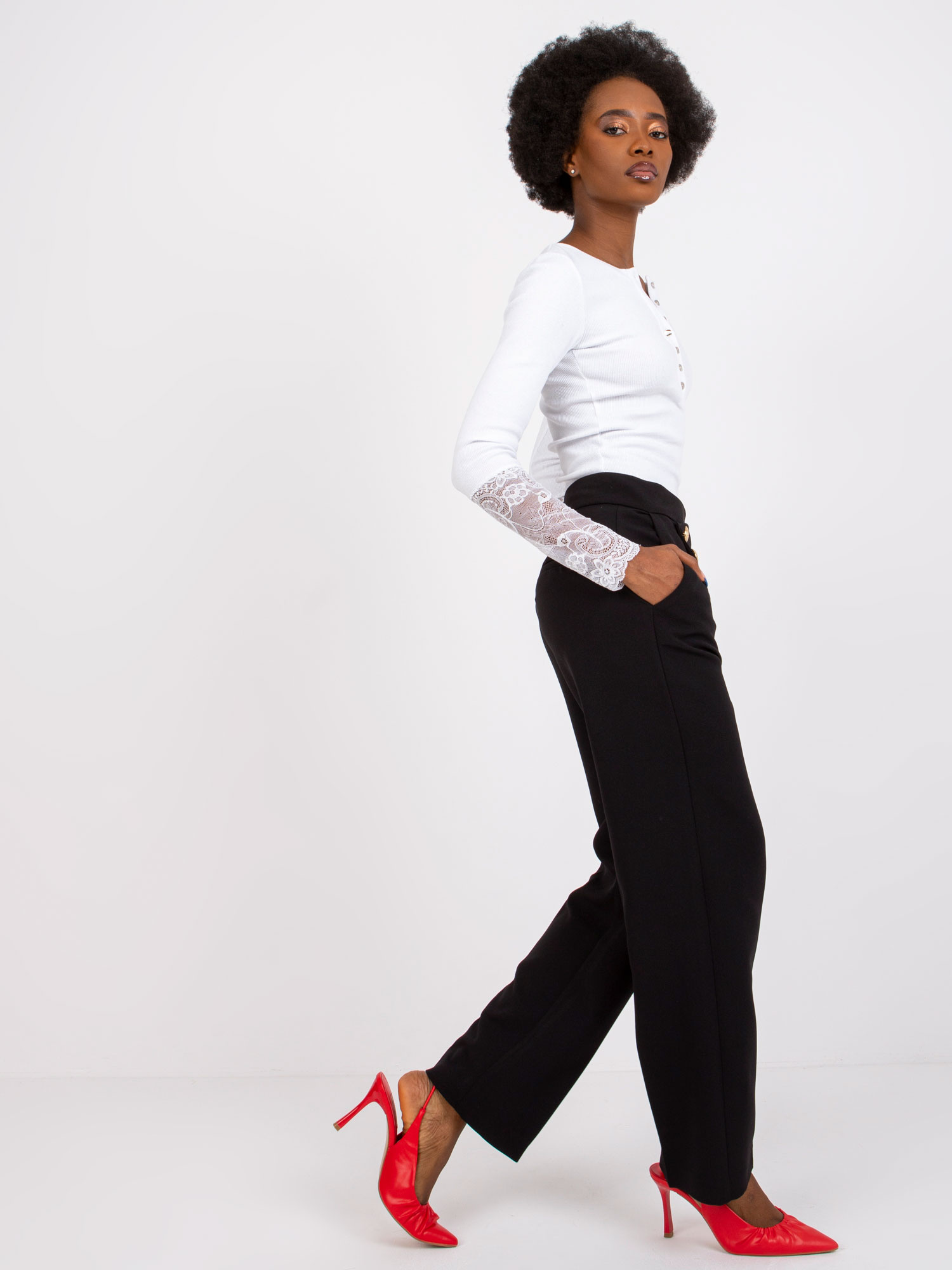 Black Grace Fabric Pants