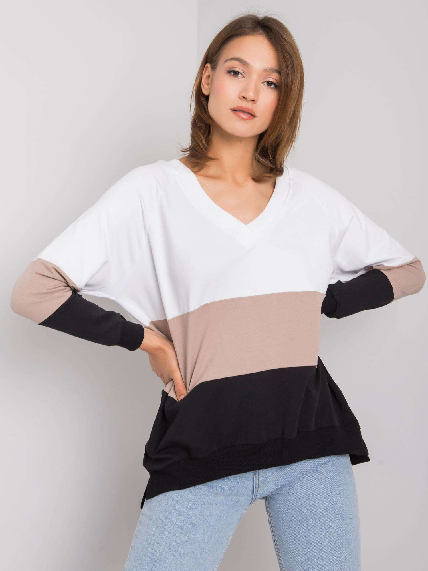 Czarno-beżowa bluza Lotta RUE PARIS