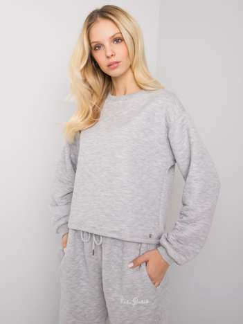 Gray quilted sweatshirt without hood Kerstine