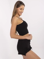 Czarny top na ramiączkach Chelo RUE PARIS 