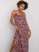 Bordowa długa sukienka Jenya