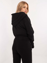 Hurt Czarny dresowy komplet basic z rozpinaną bluzą