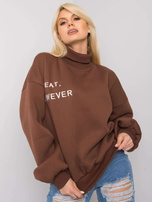 Hnedá zateplená oversized mikina Kelly.