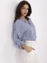 Hurt Ciemnoniebiesko-biała koszula z kołnierzykiem