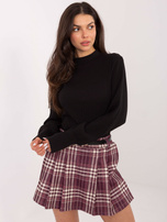 Czarna bluzka basic w szeroki prążek RUE PARIS 